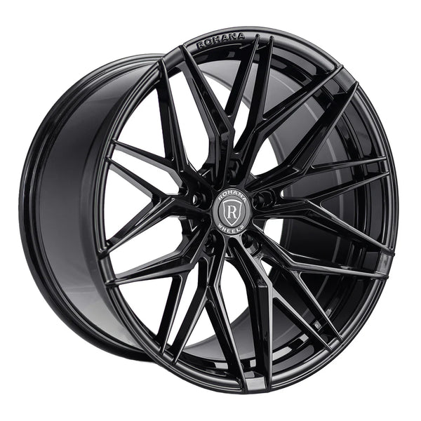 Rohana RFX17 Gloss Black C8 Corvette (20x9/21x12 Setup) Full Set
