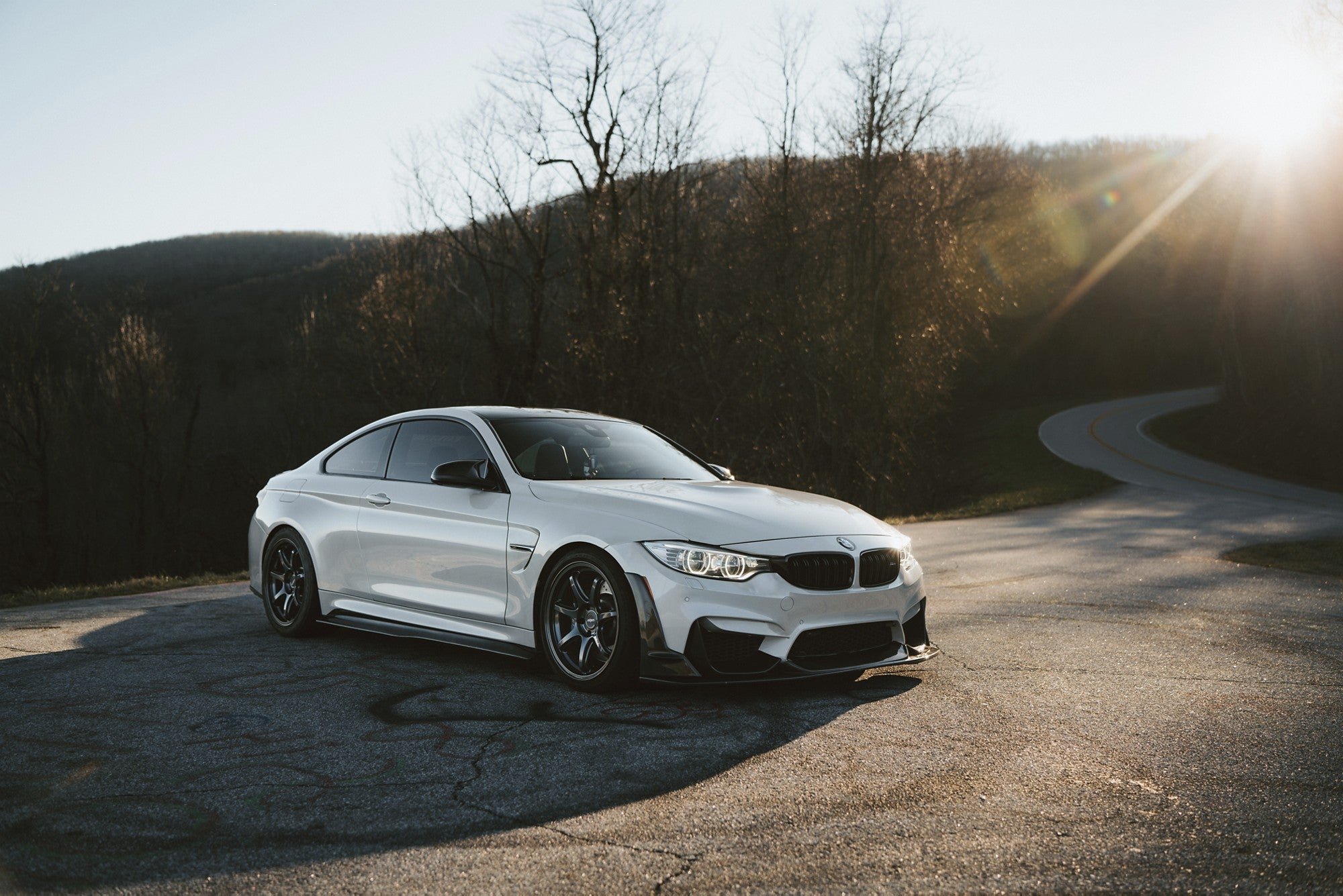 2019 BMW M4 with Rotiform BPU wheels in Gloss Blue Gray