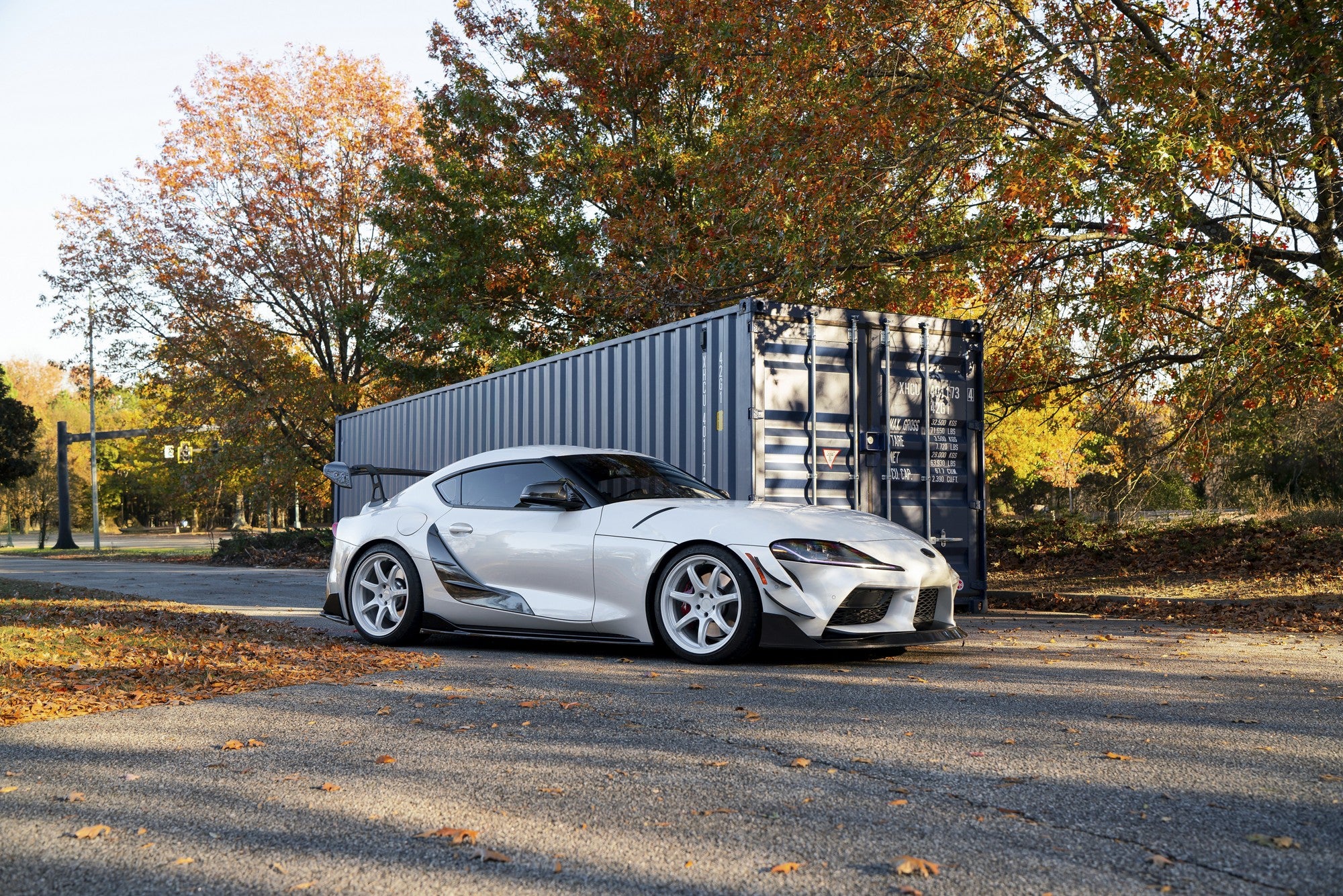 2023 Toyota Supra with Rotiform BPU wheels in Gloss White