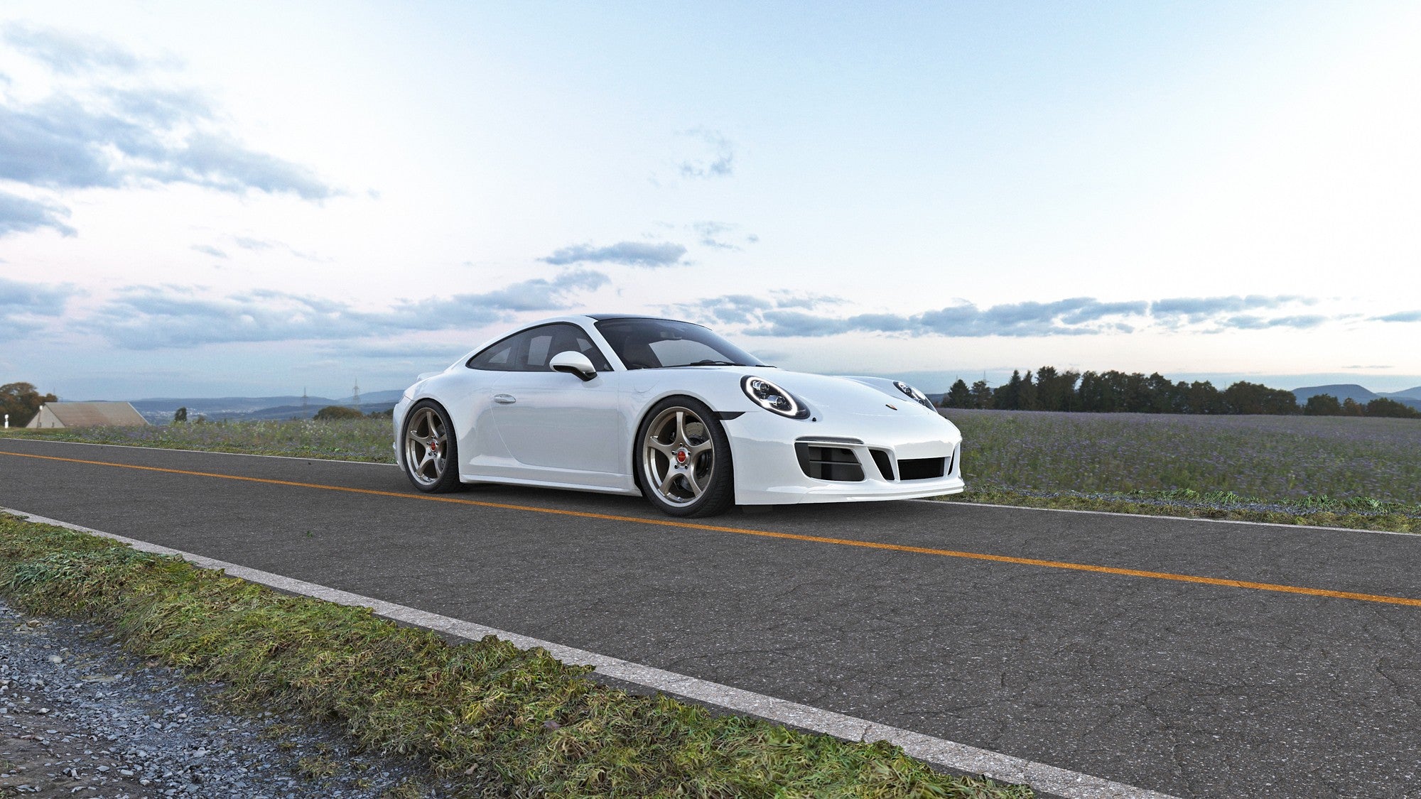 2019 Porsche 911 Narrowbody with Rotiform CGN wheels in Gloss Gold