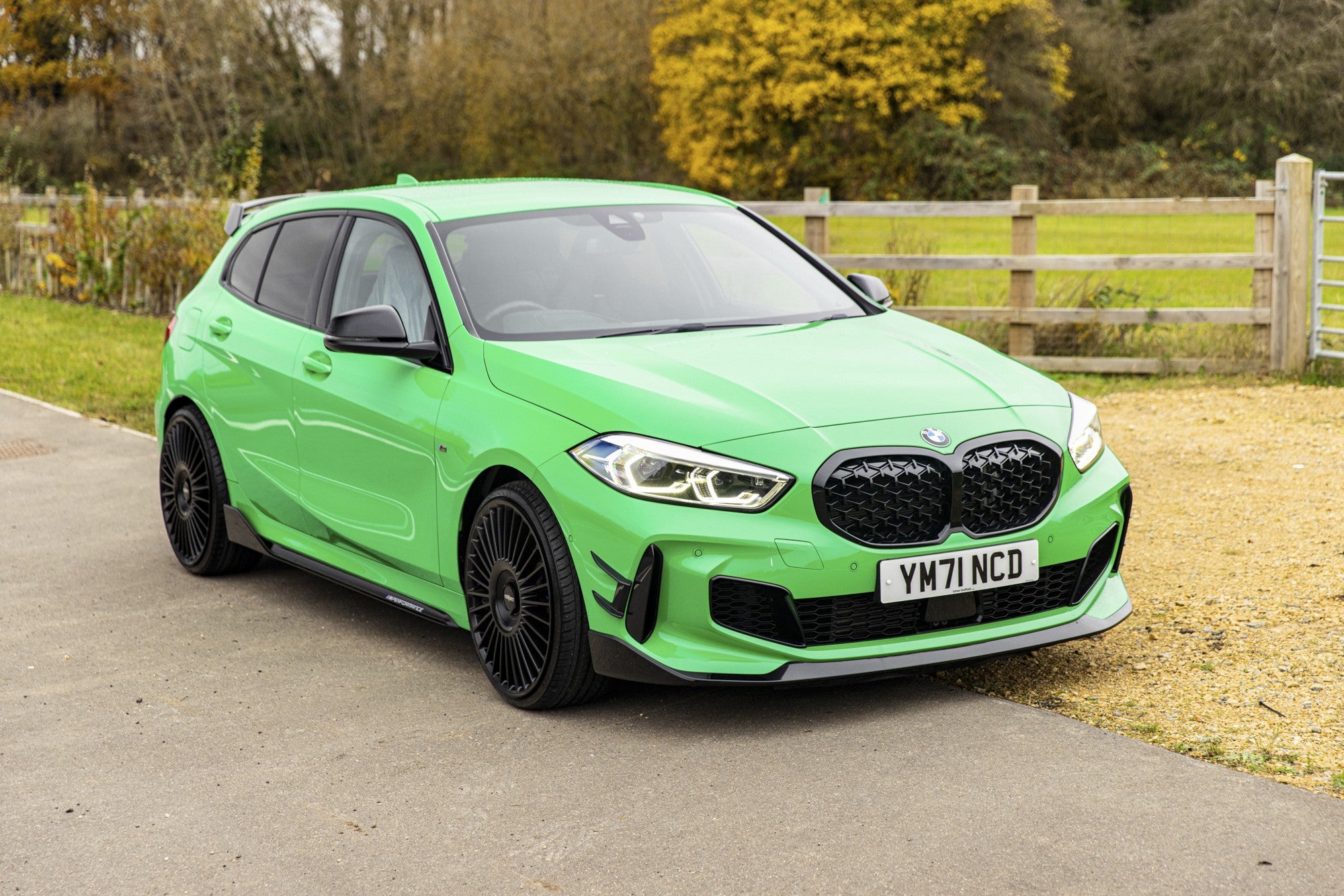 2021 BMW 125i with Rotiform GRZ wheels in Matte Black