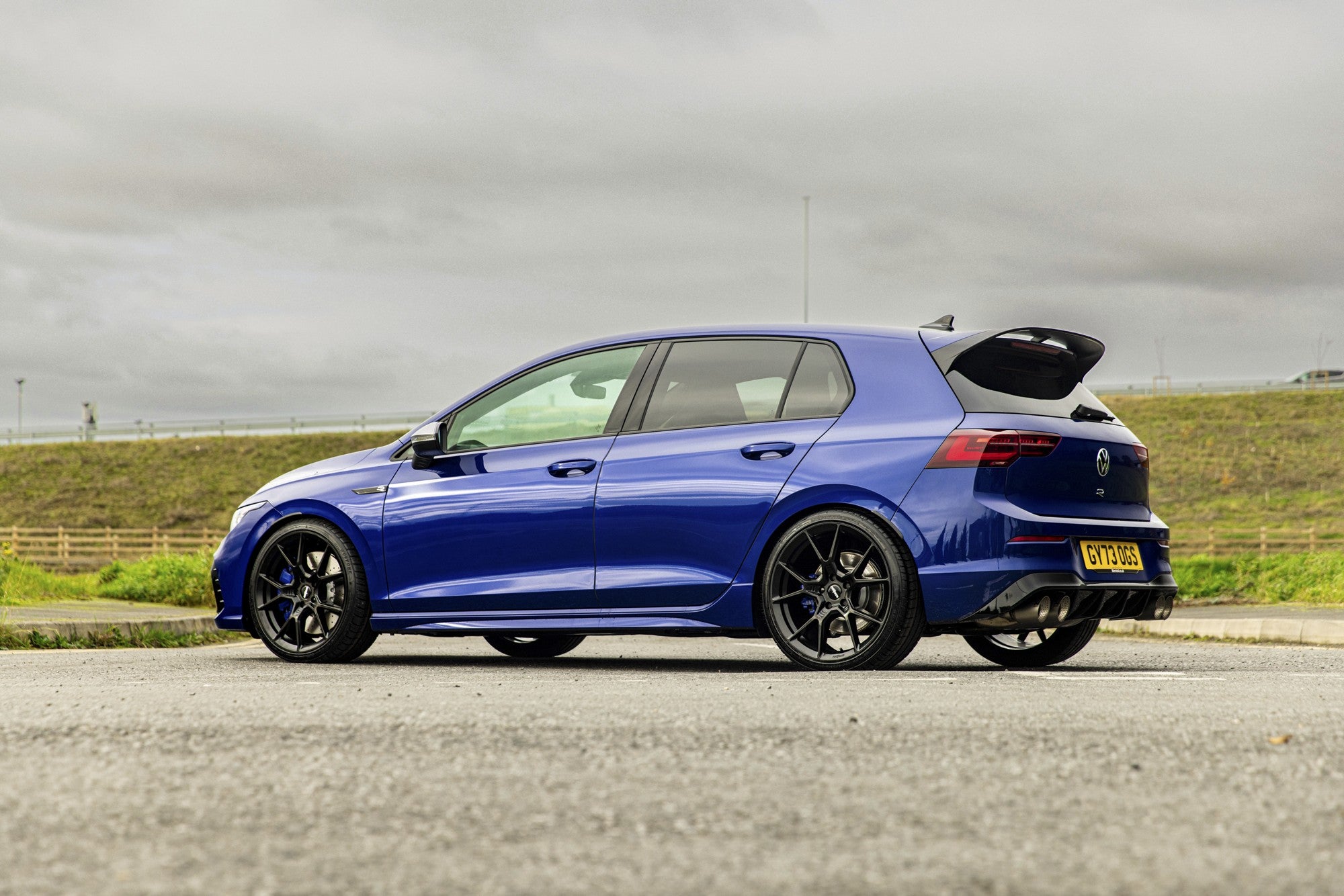 2023 VW Golf R with Rotiform KPR wheels in Satin Black