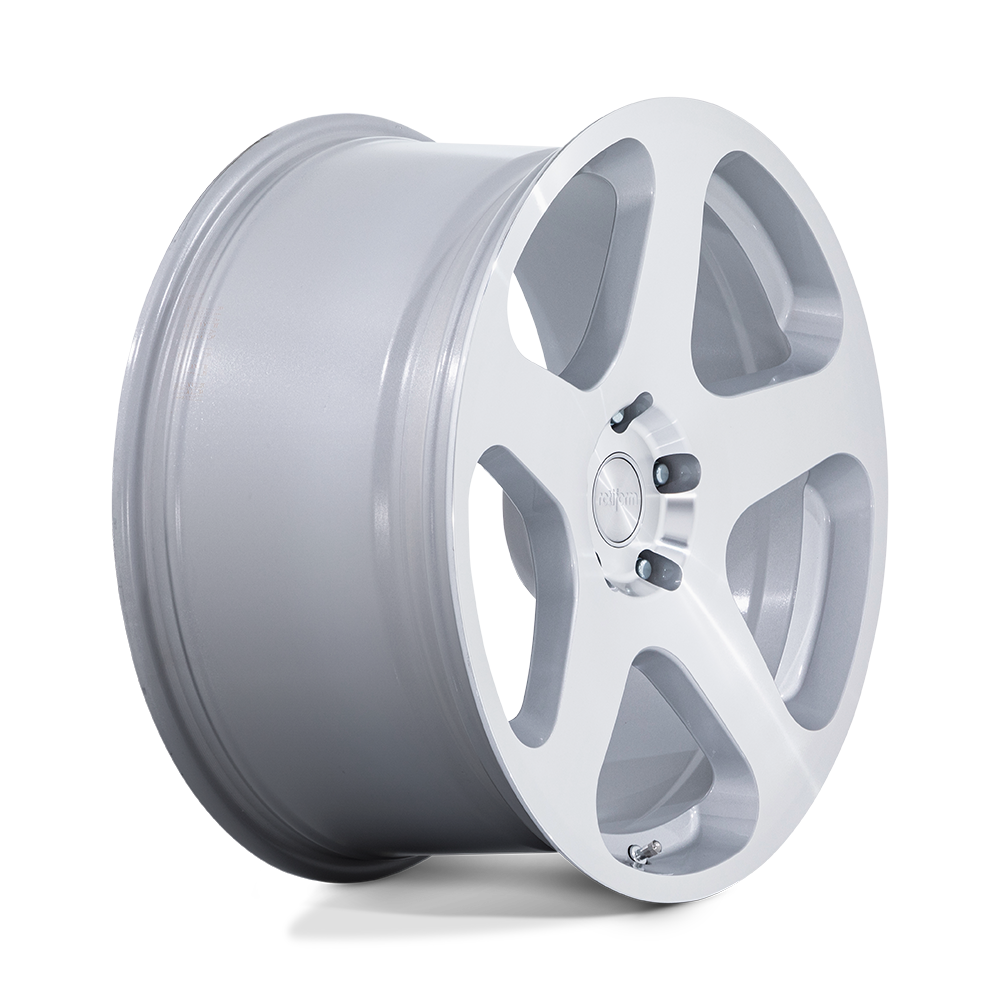 Rotiform NUE Gloss Silver w/ Machined Face wheel - view 3