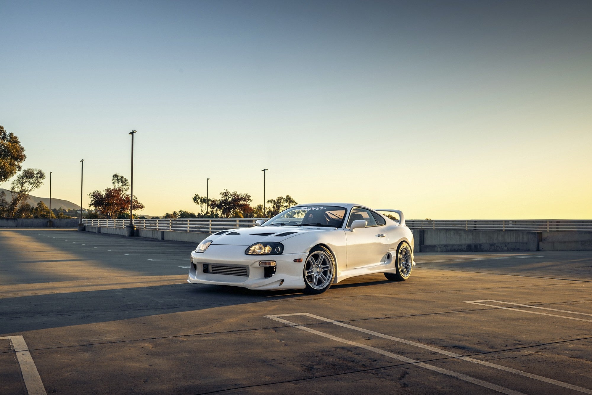 1999 Toyota Supra with Rotiform RPS wheels in Matte Silver w/ Diamond Cut Li