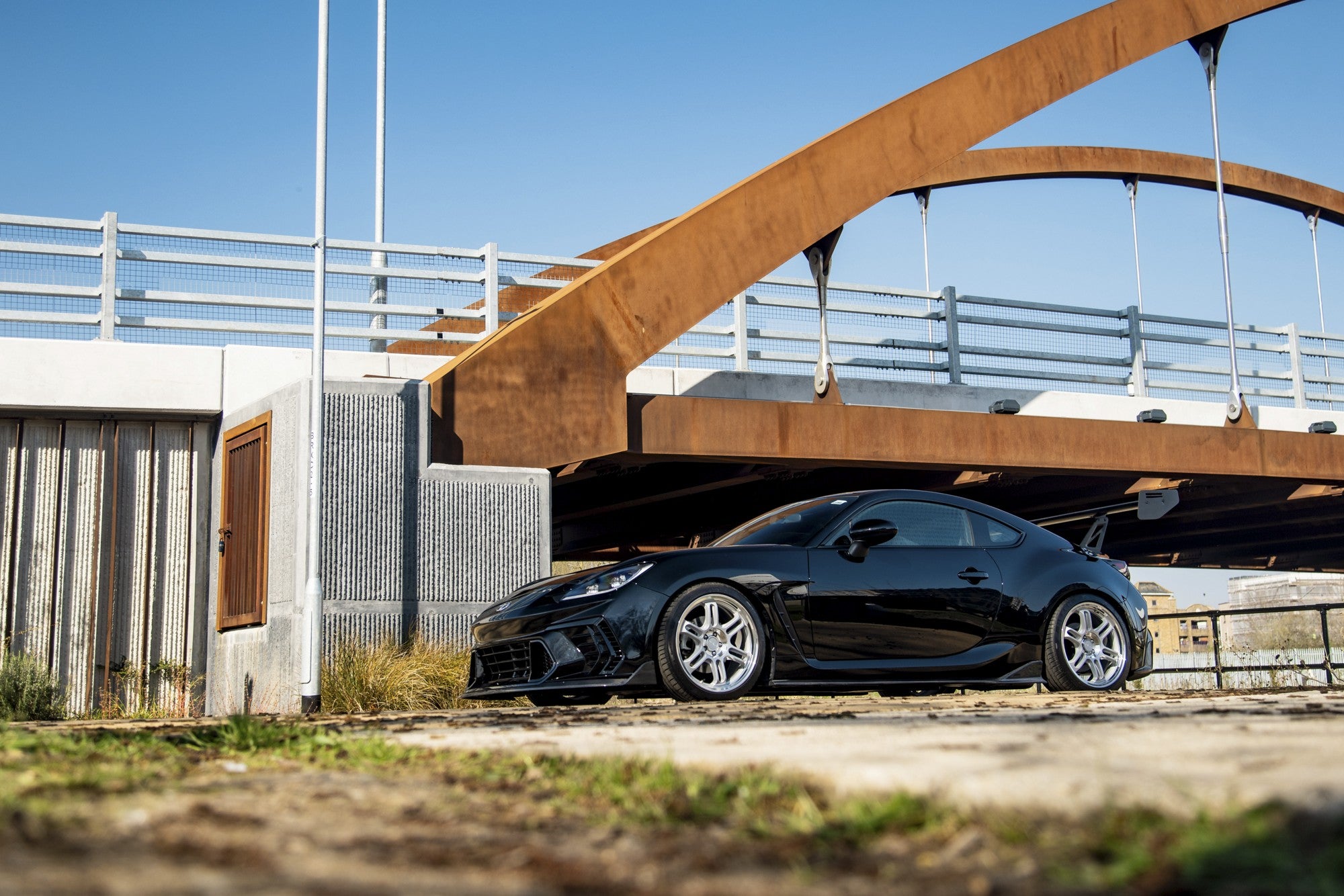 2025 Toyota GR86 with Rotiform RPS wheels in Matte Silver w/ Diamond Cut Li