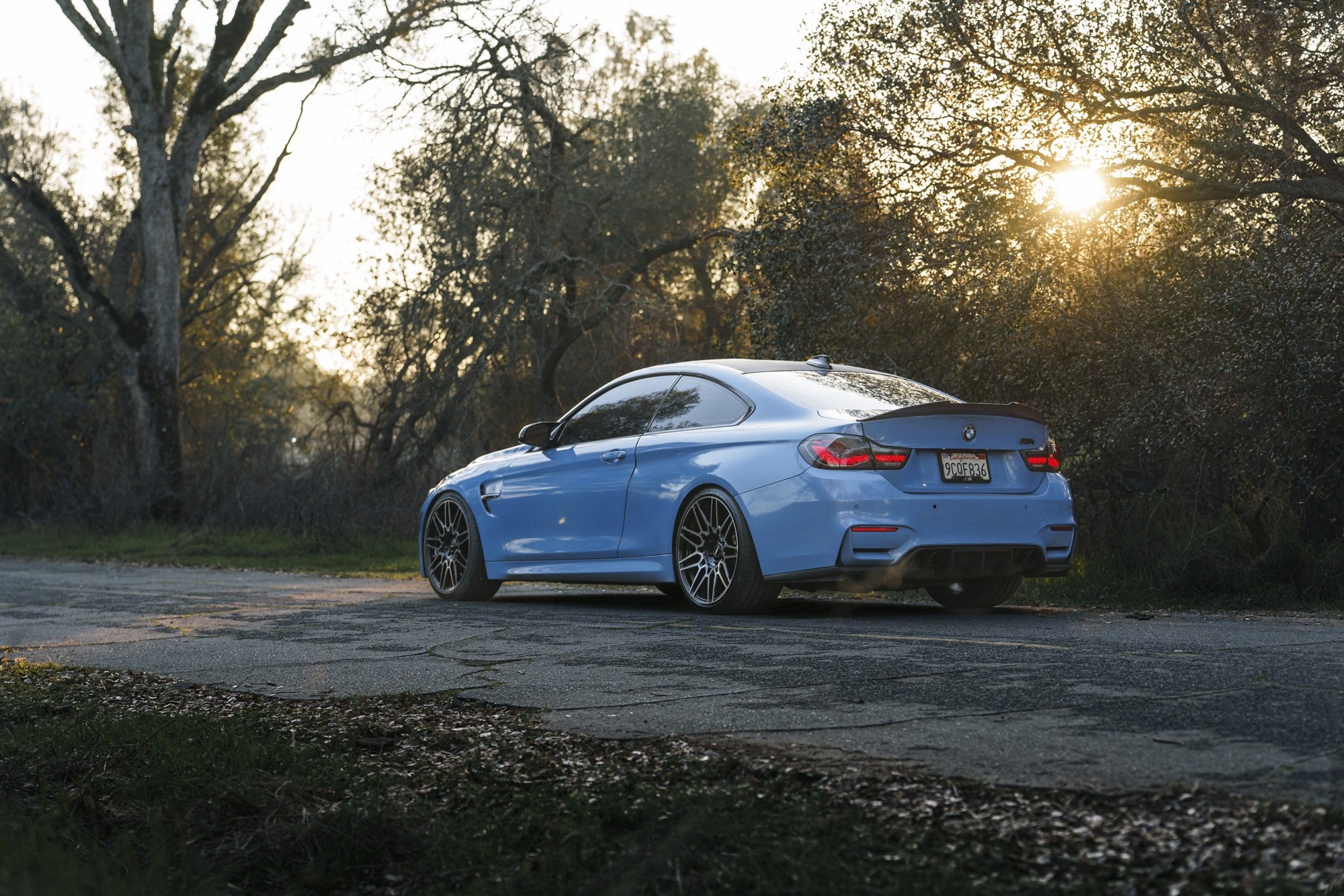 2020 BMW M4 with Rotiform TDX wheels in Gloss Black Double Dark Tint