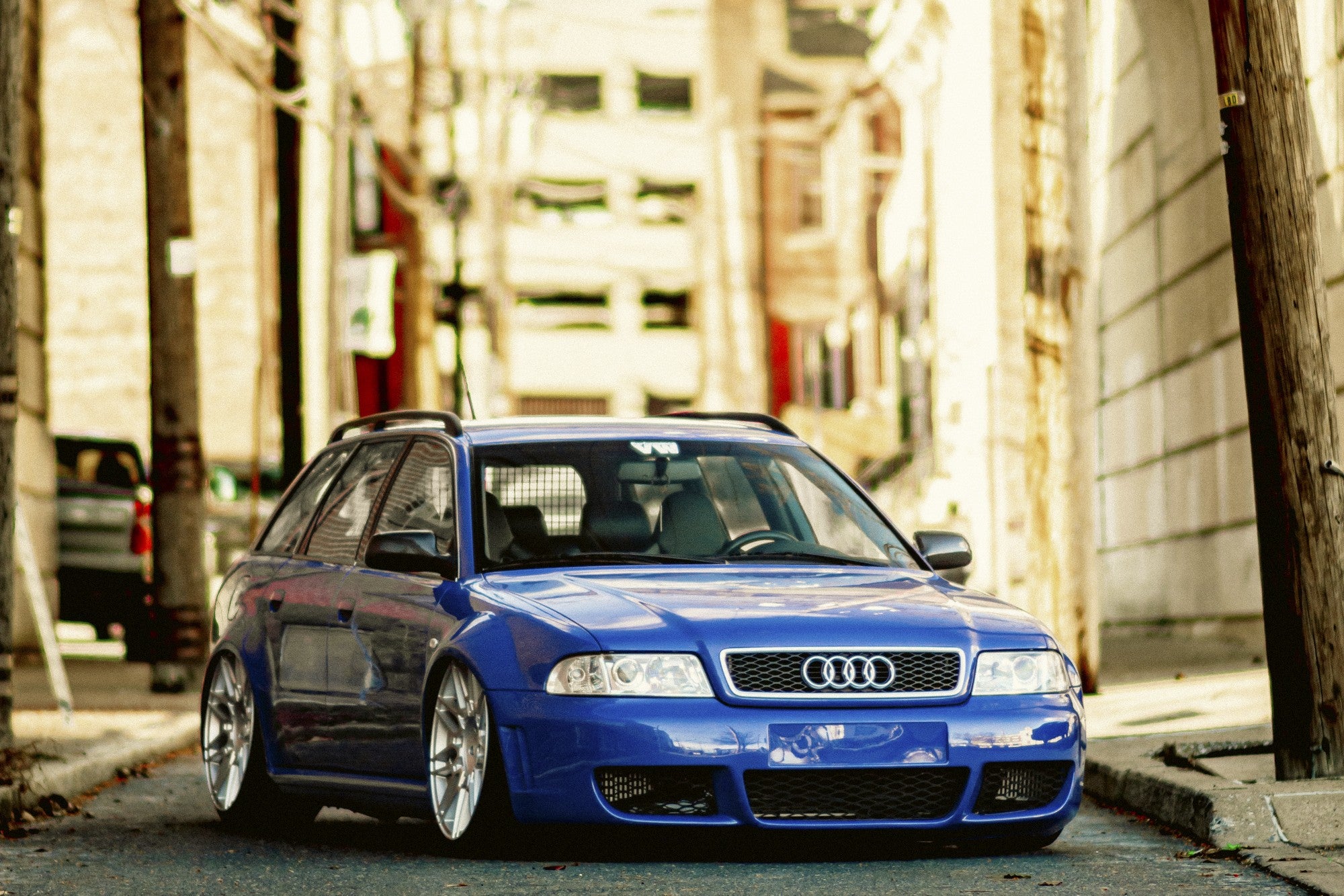 2001 Audi Rs4 Avant with Rotiform TDX wheels in Silver w/ Machined Face