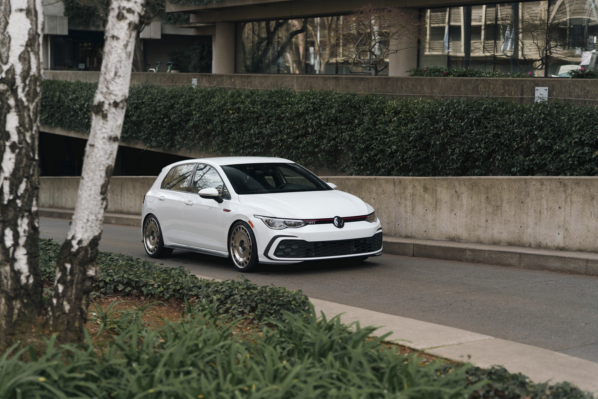 2022 VW Golf GTI with Rotiform ZBF wheels in Anthracite w/ Machined Face