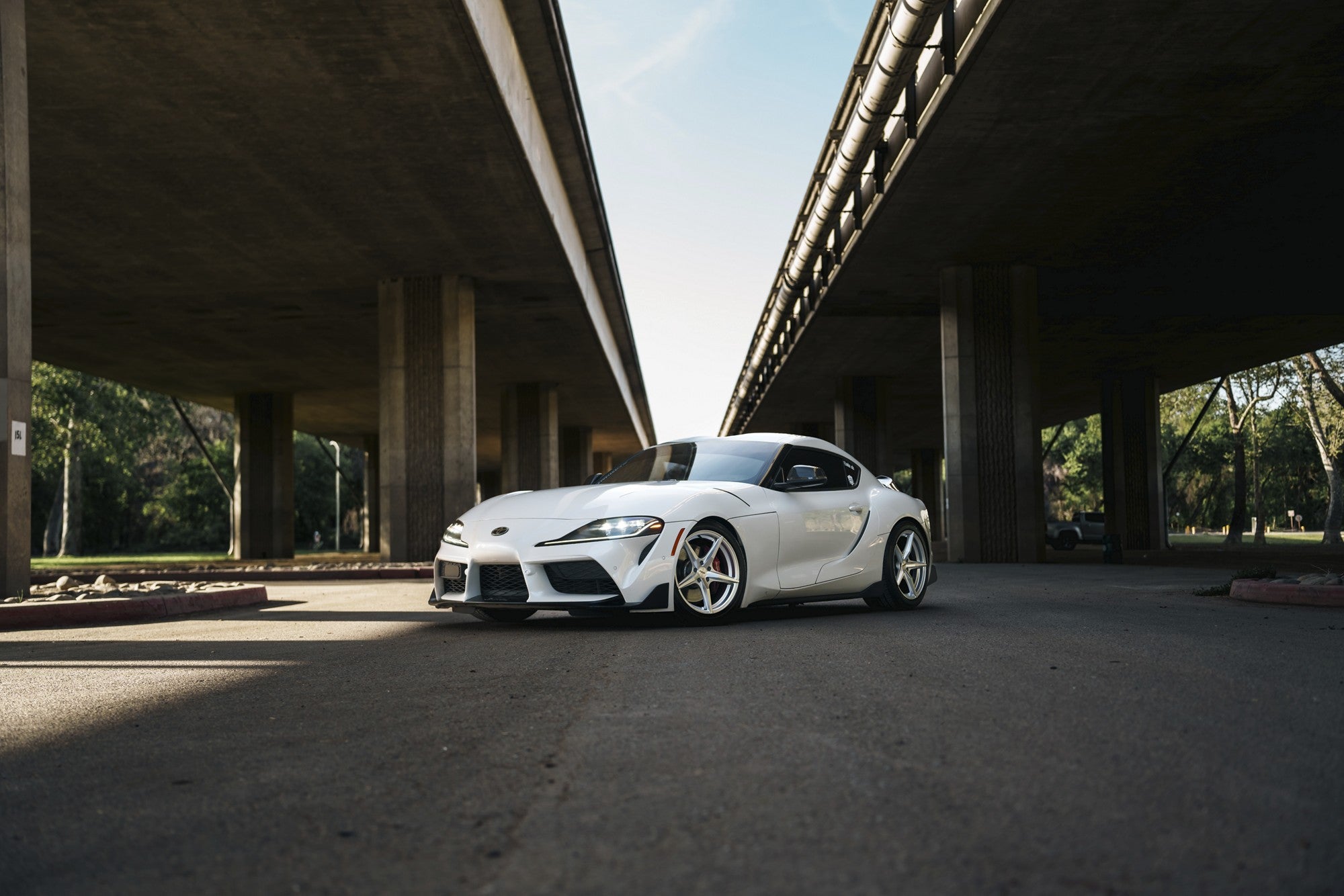 2014 Toyota Supra with TSW Esprit wheels in Hyper Silver w/ Machined Face