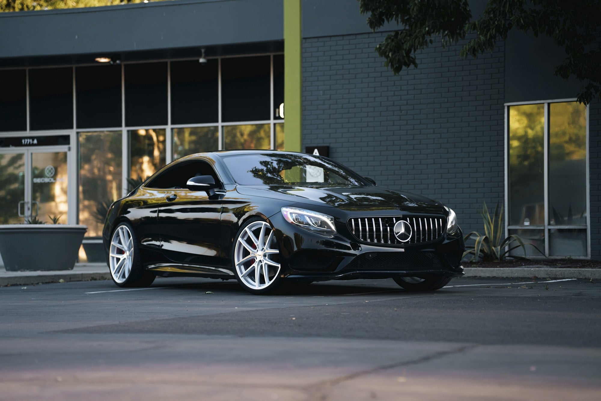 2015 Mercedes S550 with TSW Imola wheels in Gloss Silver w/ Machined Face