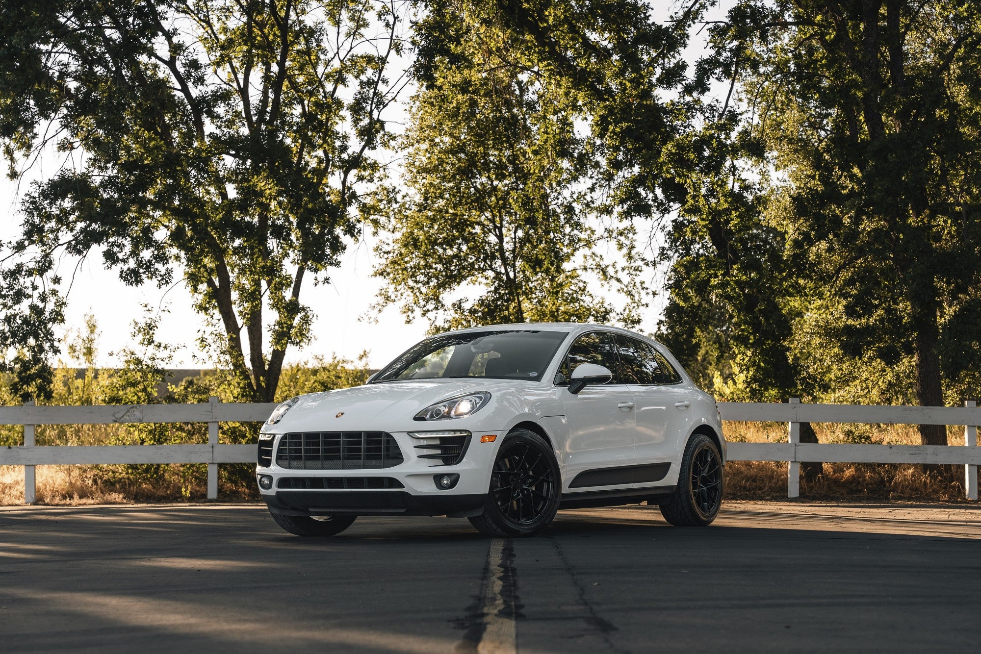 2019 Porsche Macan with TSW Sector wheels in Semi Gloss Black