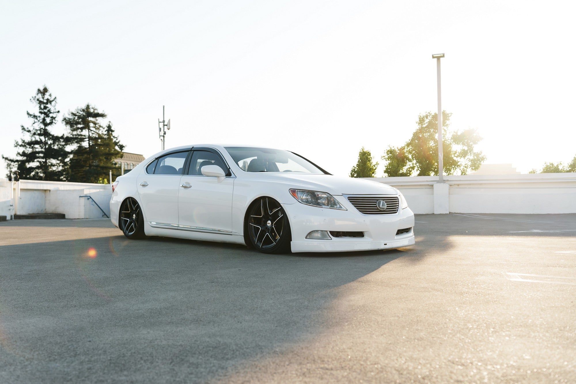 2007 Lexus LS460 with TSW Slipstream wheels in Gloss Black w/ Machined Face