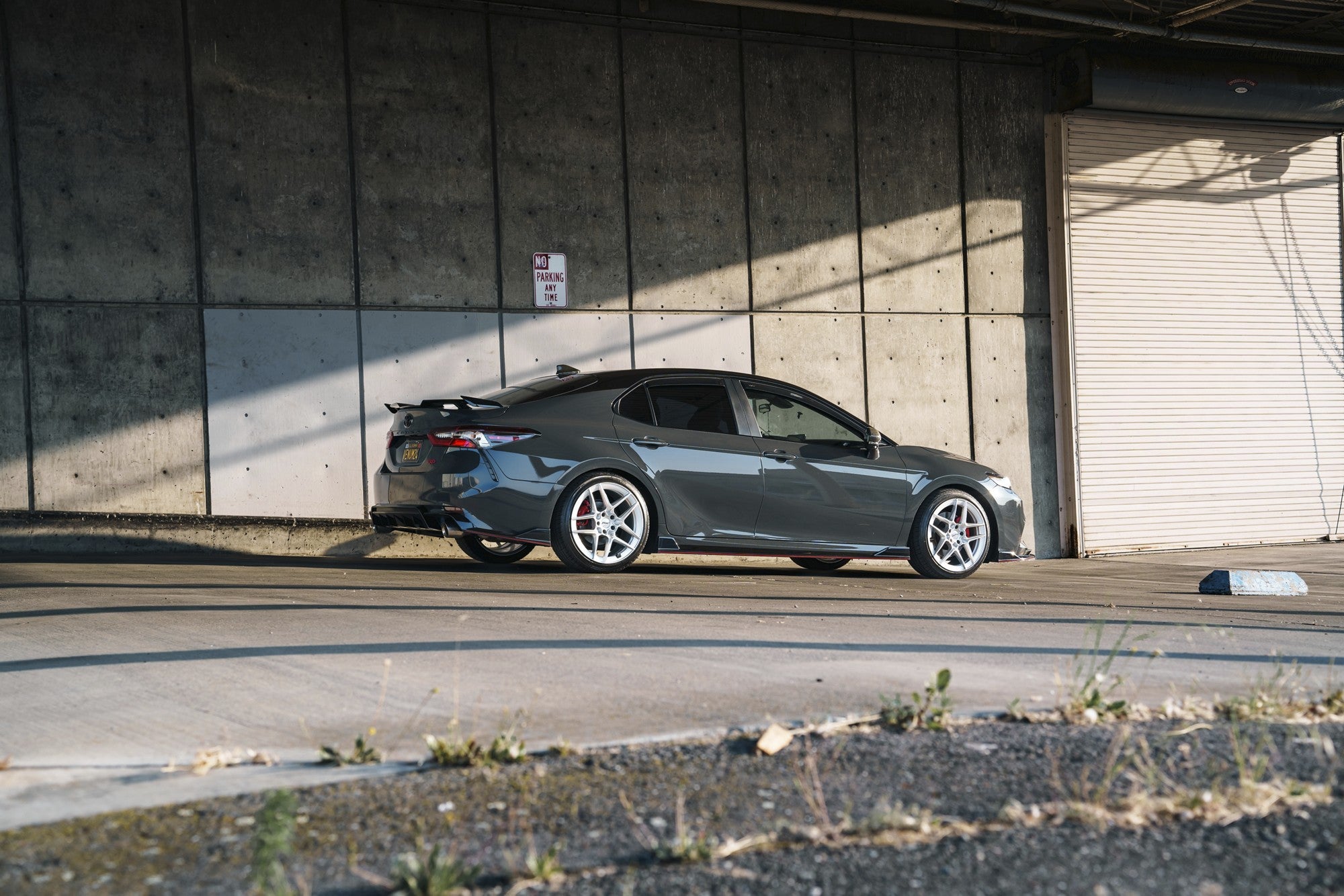 2022 Toyota Camry Trd with TSW Slipstream wheels in Gloss Silver w/ Machined Face