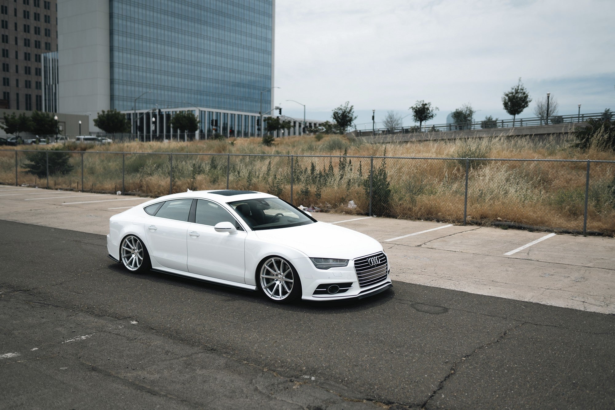 2015 Audi A7 with TSW Canard wheels in Gloss Silver w/ Machined Face