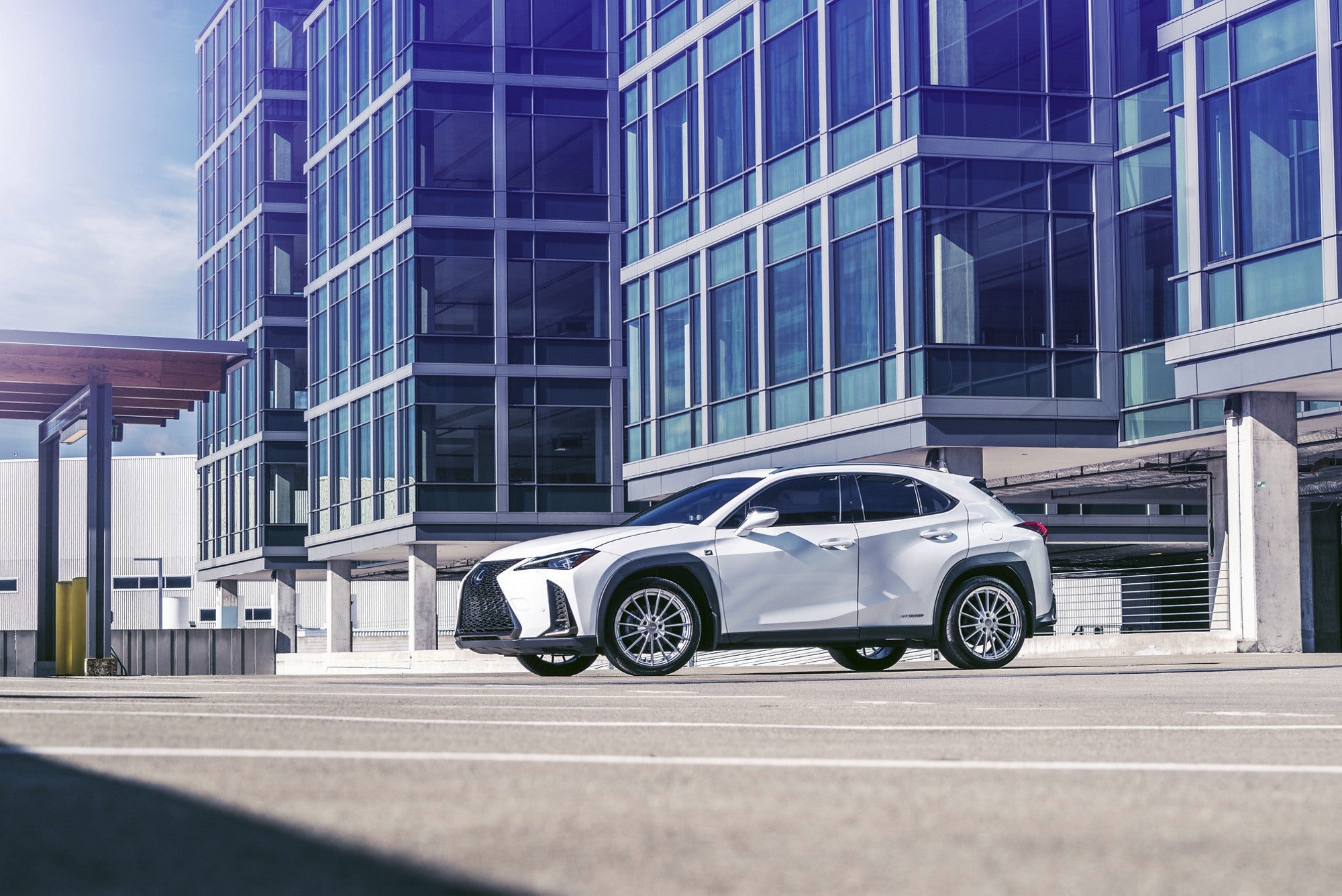 2023 Lexus Ux250h with TSW Goodwood wheels in Hyper Silver