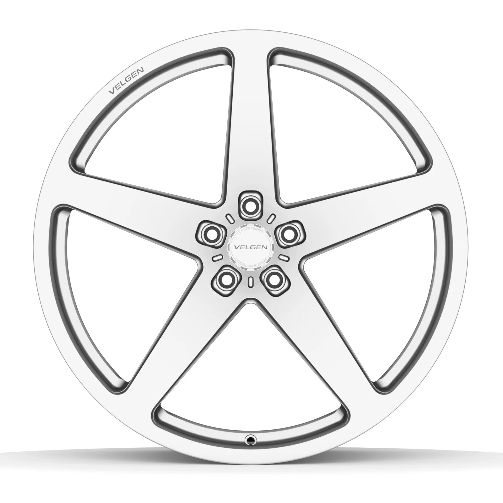 Velgen VFHX-02 forged monoblock wheel in brushed aluminum, face view
