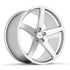 Velgen VFHX-02 forged monoblock wheel in brushed aluminum, three-quarter view