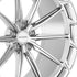 Velgen VFHX-03AD forged monoblock wheel in brushed aluminum, center cap and spoke detail, second bolt pattern