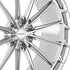Velgen VFHX-03AD forged monoblock wheel in brushed aluminum, center cap and spoke detail