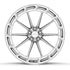 Velgen VFHX-03AD forged monoblock wheel in brushed aluminum, face view, second bolt pattern