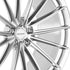 Velgen VFHX-04 forged monoblock wheel in brushed aluminum, center cap and spoke detail