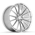 Velgen VFHX-04 forged monoblock wheel in brushed aluminum, three-quarter view