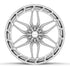 Velgen VFHX-05AD forged monoblock wheel in brushed aluminum, face view