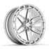 Velgen VFHX-05AD forged monoblock wheel in brushed aluminum, three-quarter view
