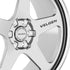 Velgen VFTS-01 forged monoblock wheel in brushed aluminum, center cap and spoke detail