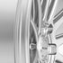 Velgen VFTS-02 forged monoblock wheel in brushed aluminum, barrel and lip detail
