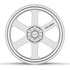 Velgen VFTS-03 forged monoblock wheel in brushed aluminum, face view