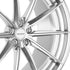 Velgen VSL-01 forged wheel in brushed aluminum with a polished lip, center cap and spoke detail