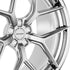 Velgen VSL-02 forged wheel in brushed aluminum with a polished lip, center cap and spoke detail