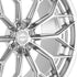 Velgen VSL-03 forged wheel in brushed aluminum with a polished lip, center cap and spoke detail