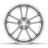 Velgen VSL-06 forged wheel in brushed aluminum with a polished lip, face view