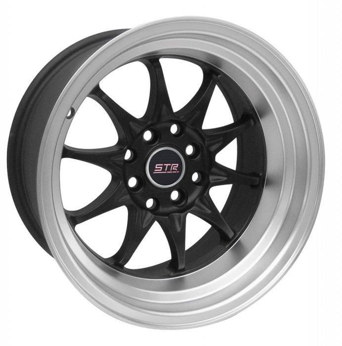 STR Wheels 513 Black w/ Machined Lip