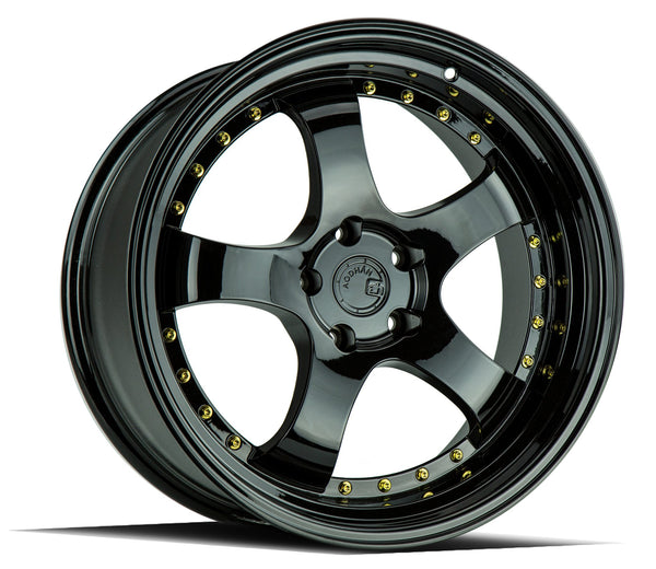 Aodhan AH03 | Gloss Black | Deep Dish | 5-Spoke Design