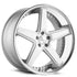 Azad AZ008 Semi Matte Silver W/ Chrome Lip