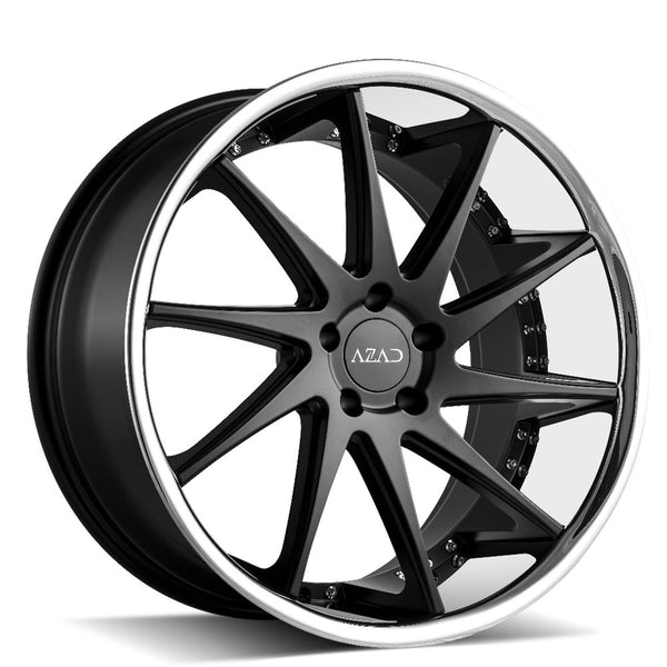 Azad AZ23 | Semi Black W/Chrome Lip | Rotational Design