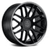 Blaque Diamond BD-27 Satin Black Center w/ Black Chrome Stainless Steel Lip